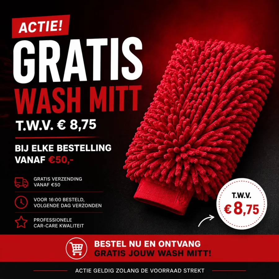 Gratis wash mitt t.w.v. €8,75